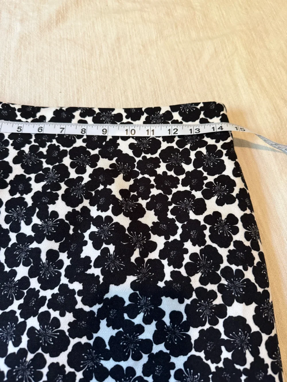 J. Crew Black and White Floral Lace-Effect Pencil Skirt